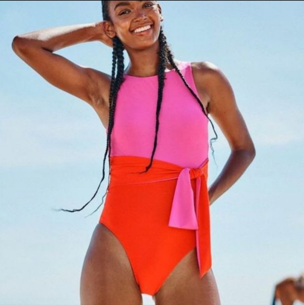 Summersalt Tie Belted Cove Swimsuit Size 4 Pink/Red